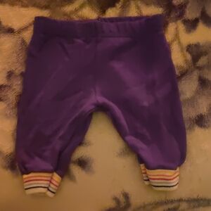 JCPenney Navy Blue Sweat Pants with Rainbow 🌈 cuffs at the Bottom for newborns.